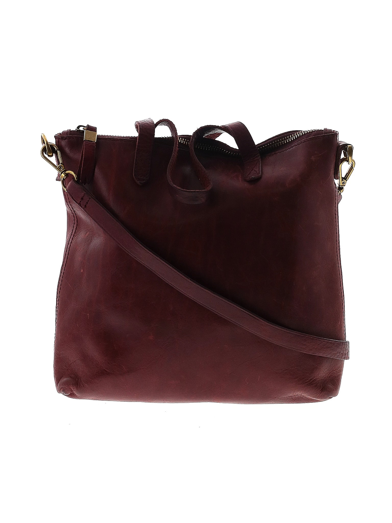 Madewell Transport Tote in Dark Cabernet, Women's Fashion, Bags