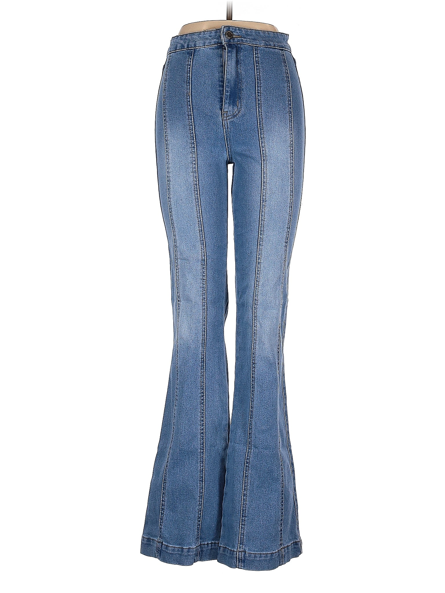 BBJ Los Angeles Solid Blue Jeans 29 Waist - 56% off | thredUP