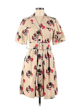 Adam Lippes Collective Tan Printed Cotton Shirtdress (view 1)