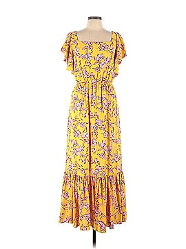 Sachin + Babi Yellow Flutter Sleeve Floral Dress (view 1)