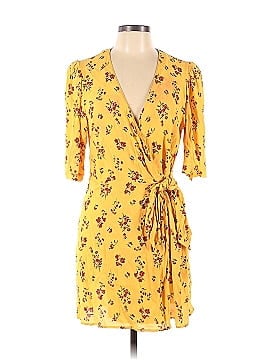 Thakoon Collective Yellow Floral Wrap Dress (view 1)