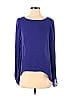 Ramy Brook 100% Silk Blue Long Sleeve Silk Top Size XS - photo 1