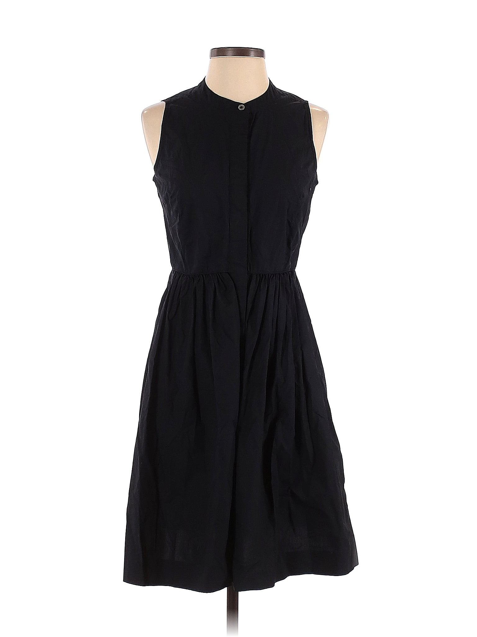 J.Crew 100 Cotton Black Casual Dress Size 4 (Petite) 78 off thredUP