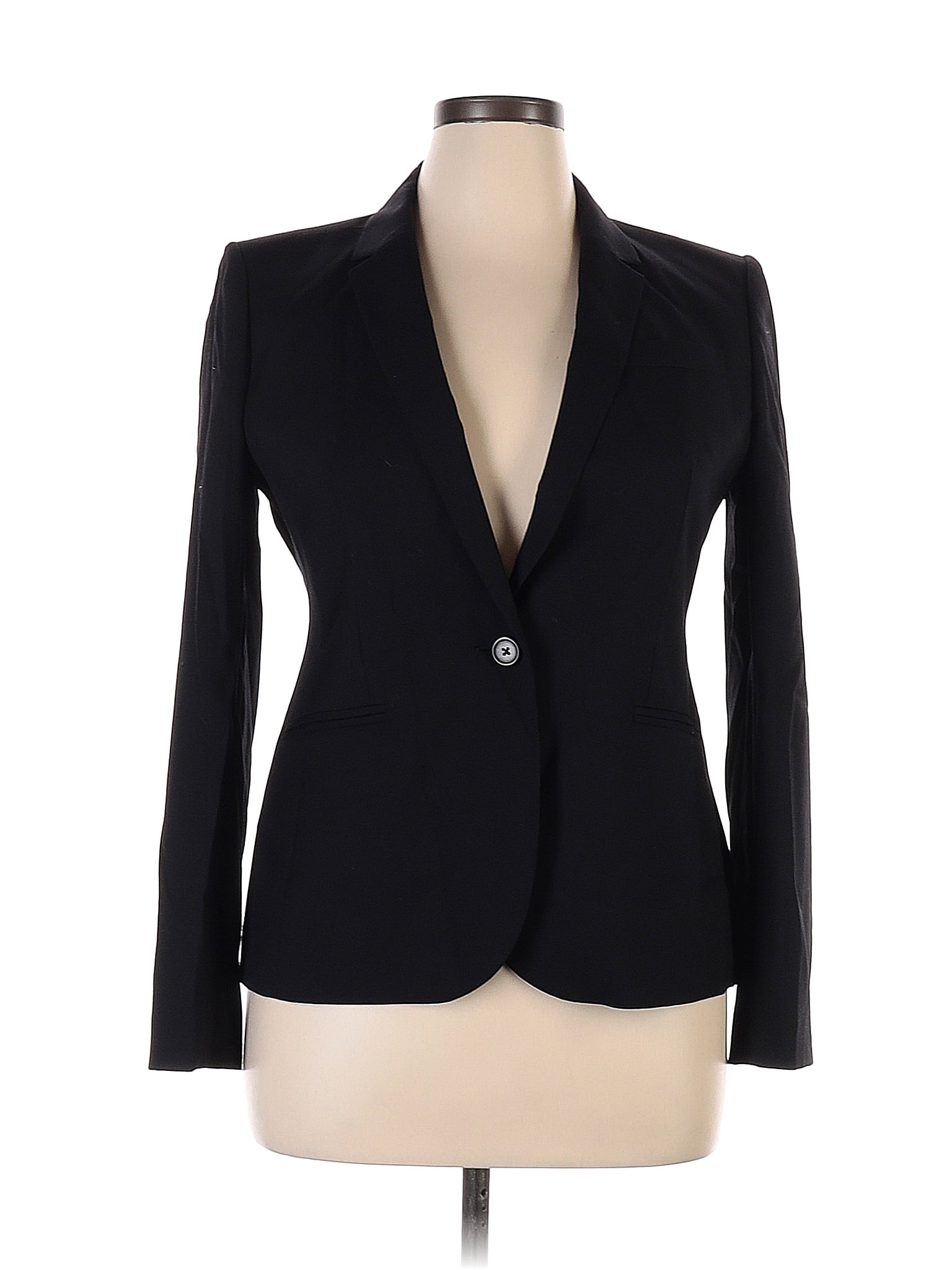 J.Crew Factory Store 100% Wool Solid Black Wool Blazer Size 12 - 71% ...