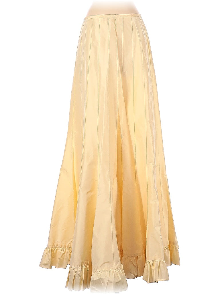 Teri Jon by Rickie Freeman 100% Silk Yellow Silk Skirt Size 8 - 80% off ...