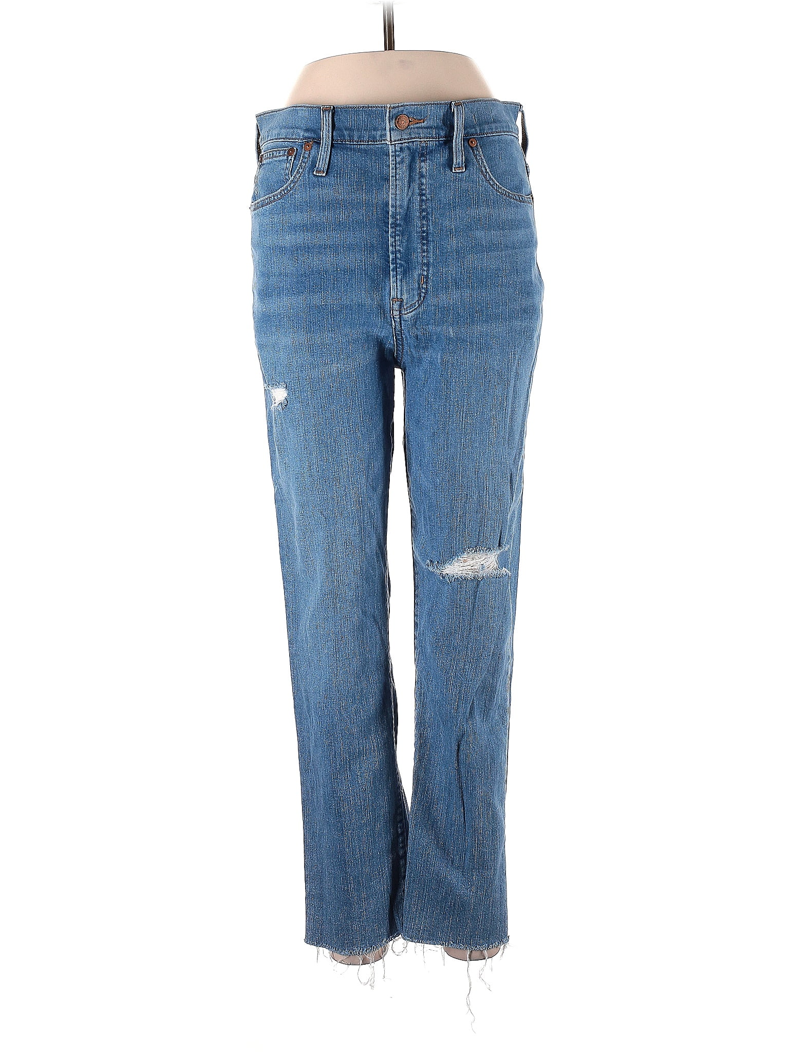 Madewell Solid Blue Jeans 30 Waist - 67% off | thredUP