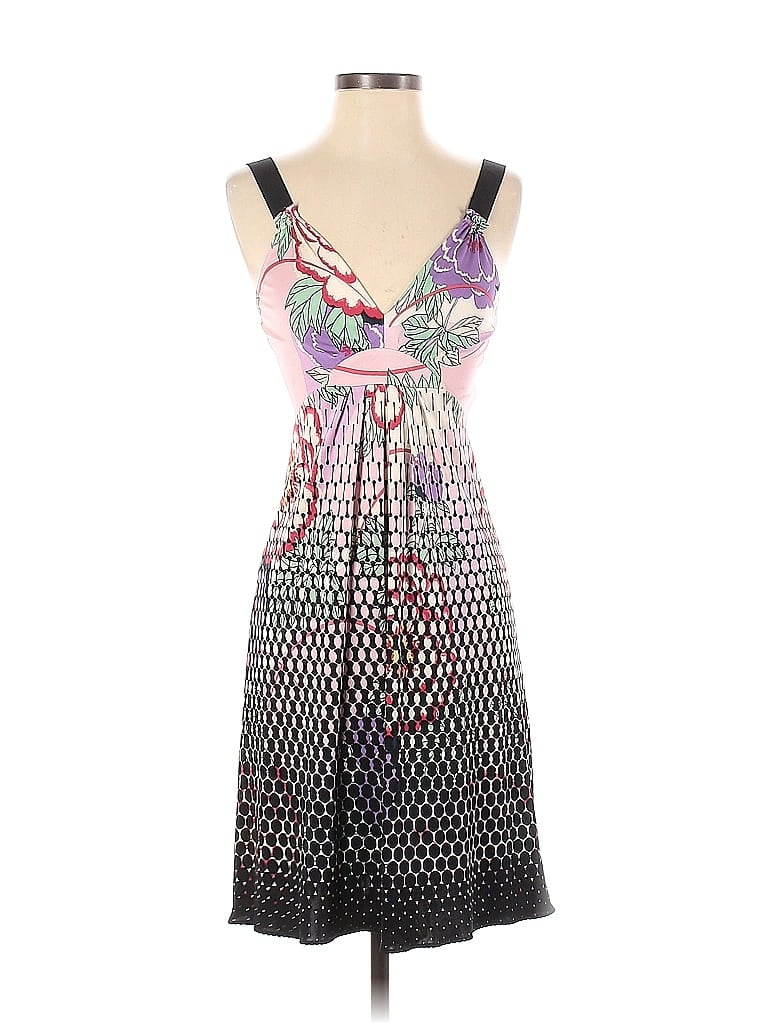 Elie Tahari Graphic Pink Casual Dress Size XS - photo 1