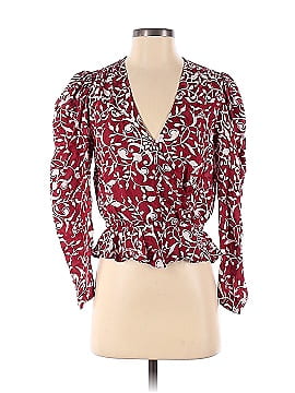 The Kooples Red Printed V-Neck Top (view 1)