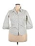 A.L.C. Stripes Multi Color Gray Long Sleeve Button-Down Shirt Size XL - photo 1