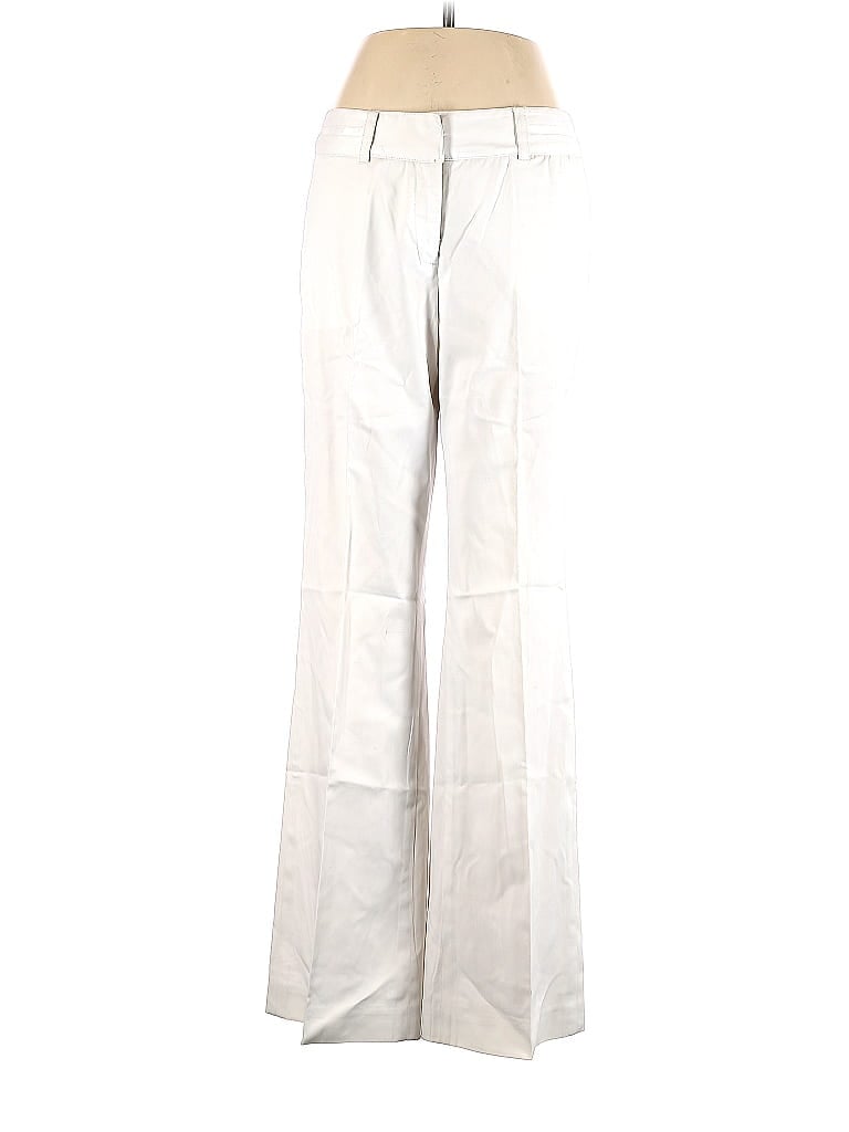 Tres Jolie Solid White Silver Dress Pants Size 6 - 88% off | thredUP