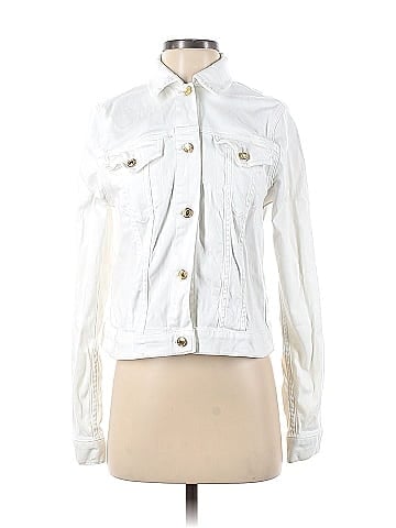 Michael kors white denim on sale jacket