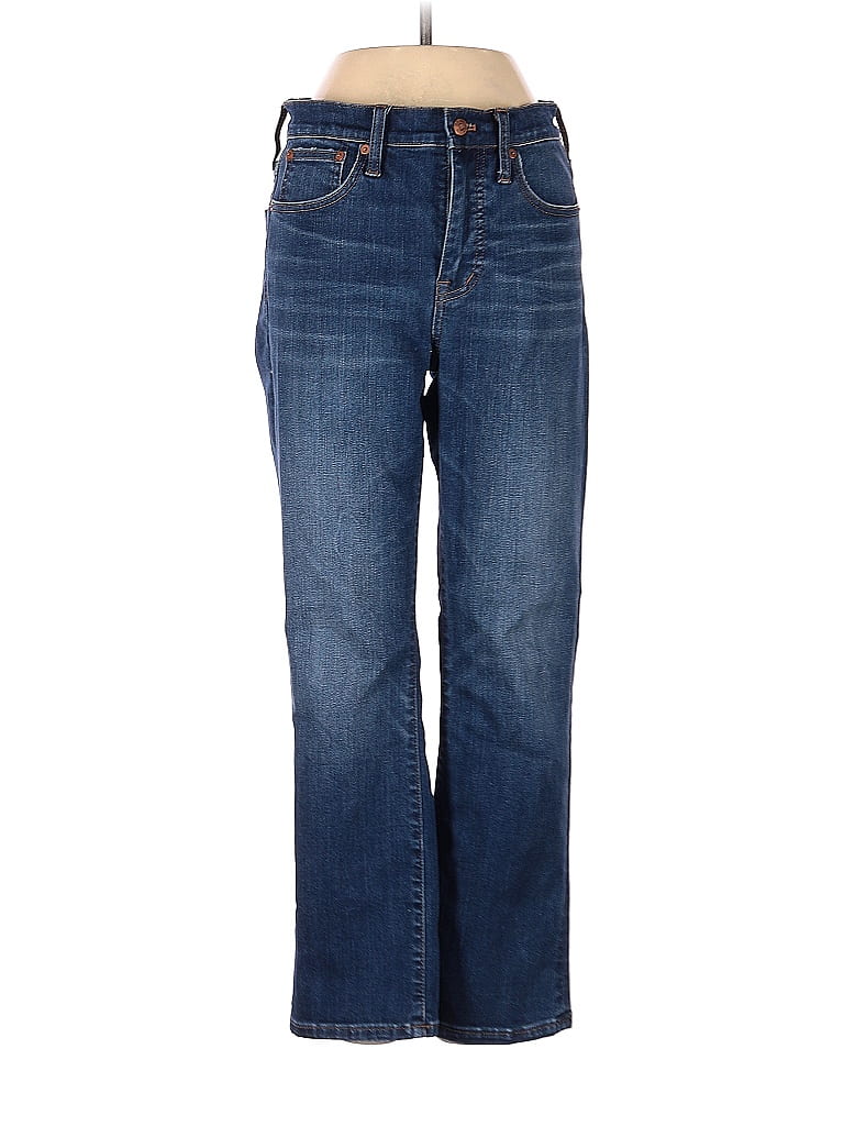 Madewell Solid Blue Cali Demi-Boot Jeans in Lockwood Wash 25 Waist - 77 ...