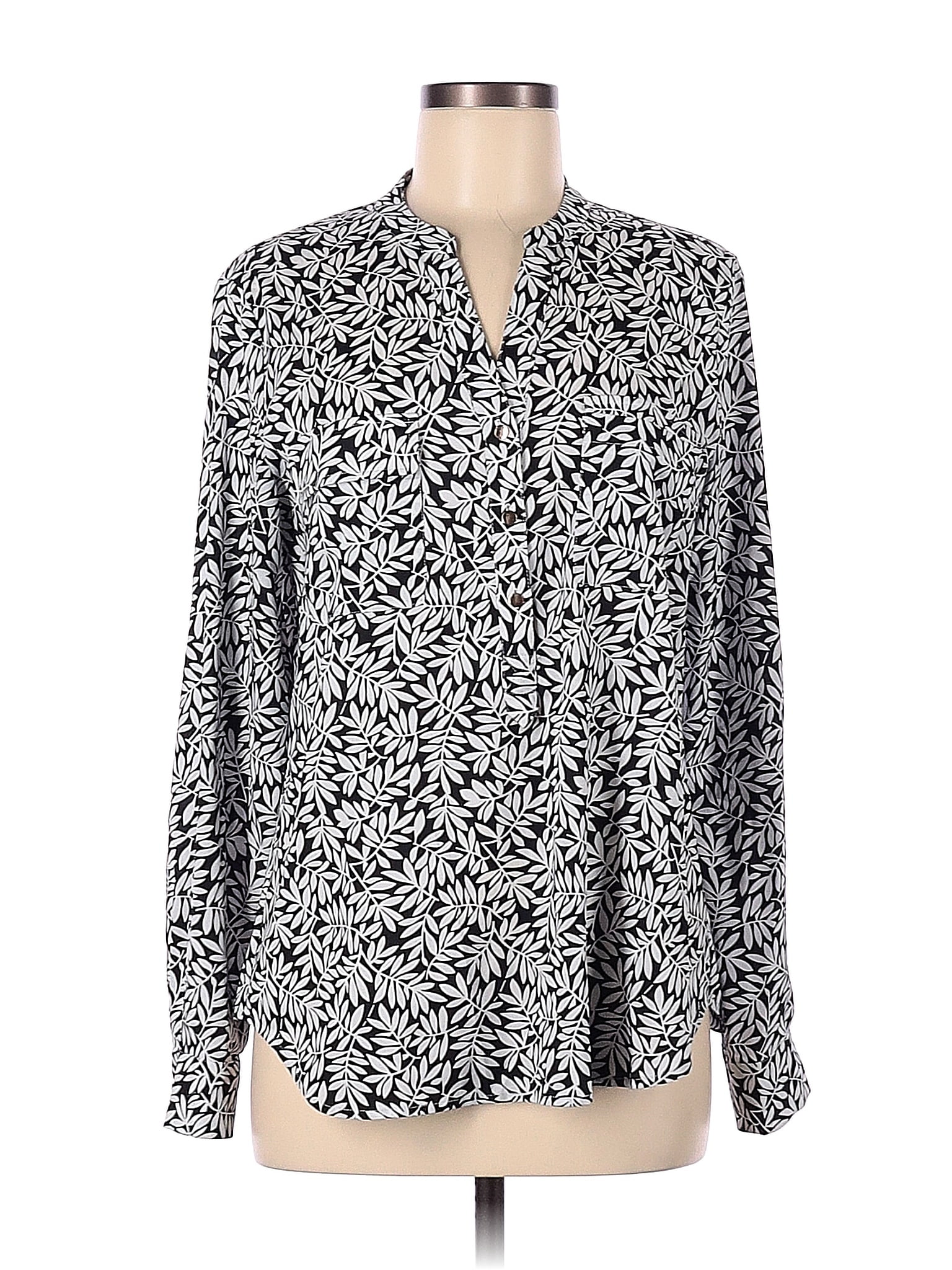 Ivanka Trump 100% Polyester Silver Long Sleeve Blouse Size M - 75% off ...