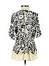 Tracy Reese 100% Silk Paisley Ivory Short Sleeve Silk Top Size S - photo 2