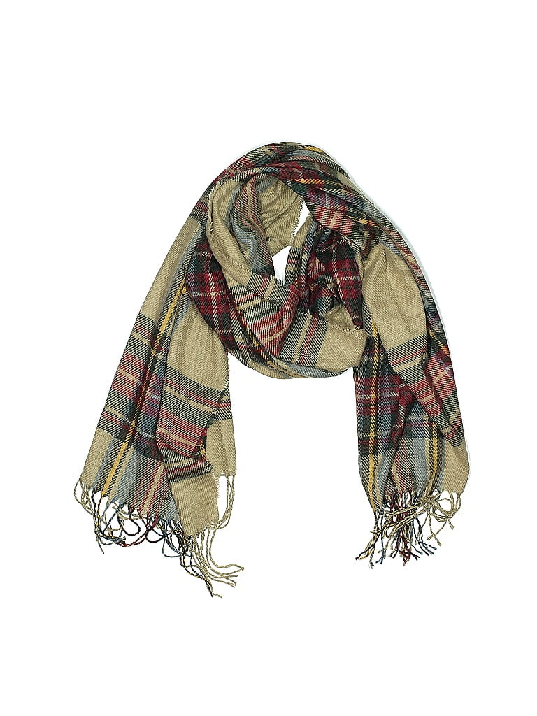 Assorted Brands 100% Acrylic Plaid Brown Tan Scarf One size - photo 1