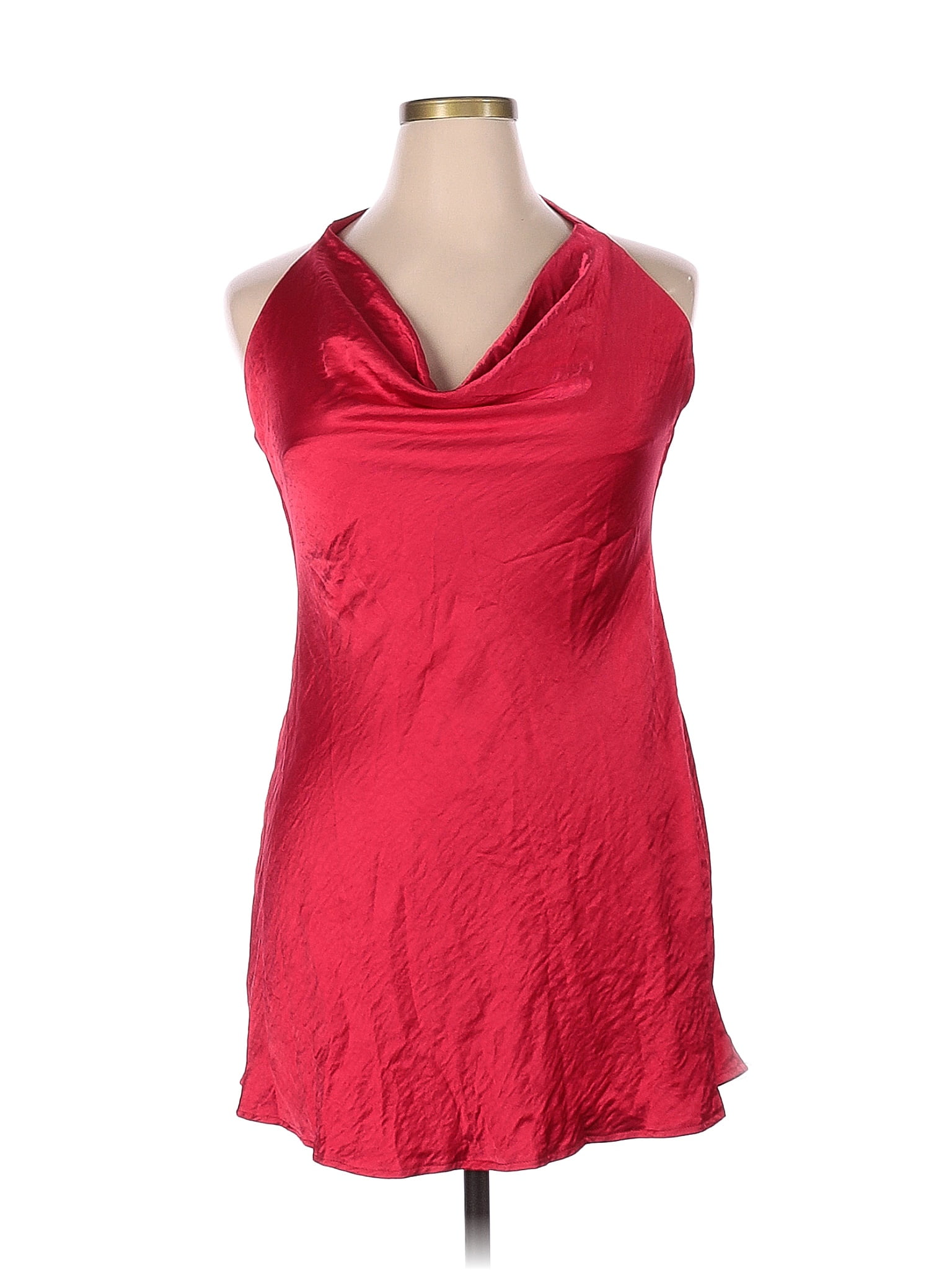 Selfie Leslie Solid Red Cocktail Dress Size XL 70 off thredUP
