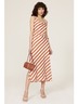 Slate & Willow 100% Polyester Stripes Multi Color Brown Copper Stripe Slip Dress Size S - photo 3