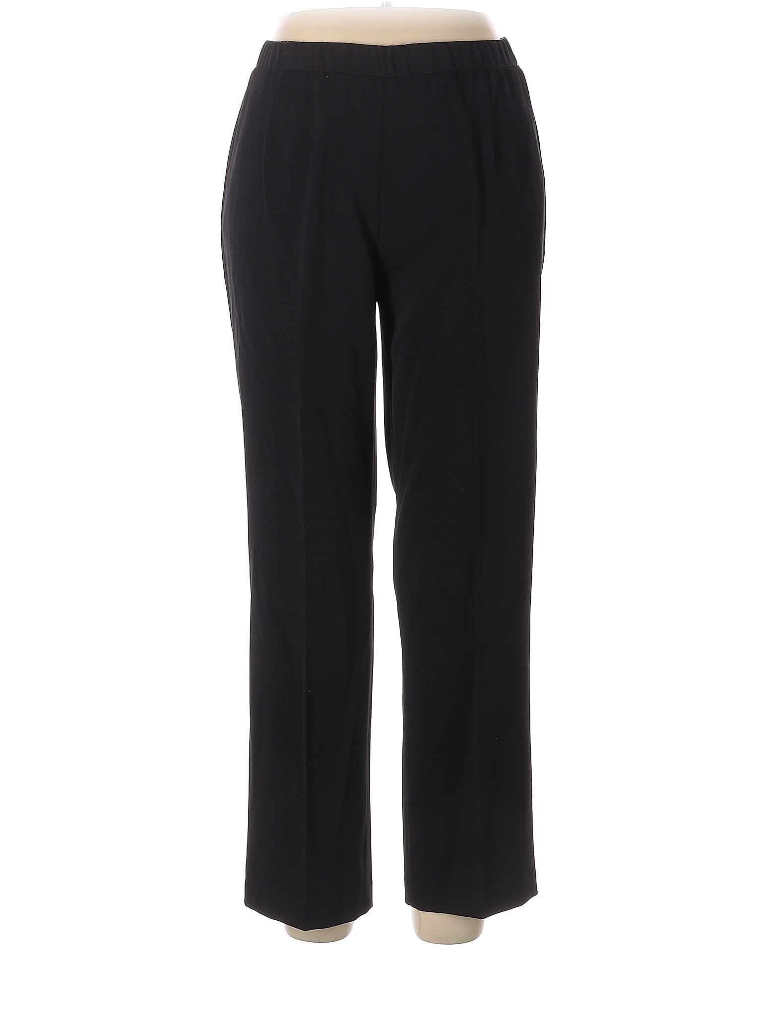 TanJay Women's Black Elastic Waist Pullon Pants Size 12 (K1)