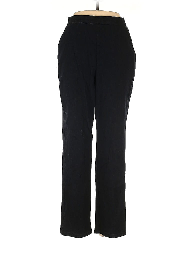 Laura Scott Solid Black Khakis Size 10 - photo 1