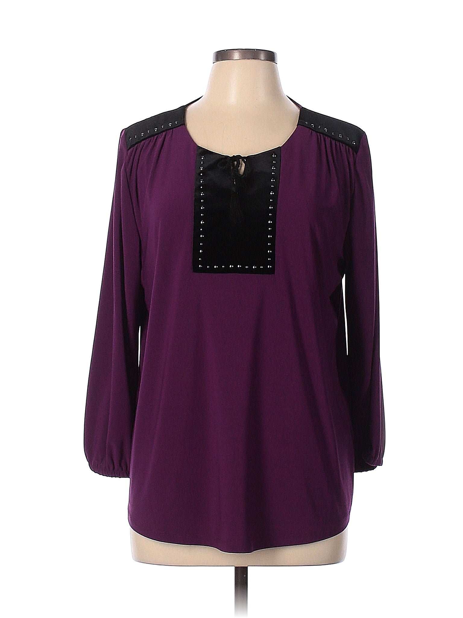 Rafaella Purple Long Sleeve Top Size L 75 Off Thredup