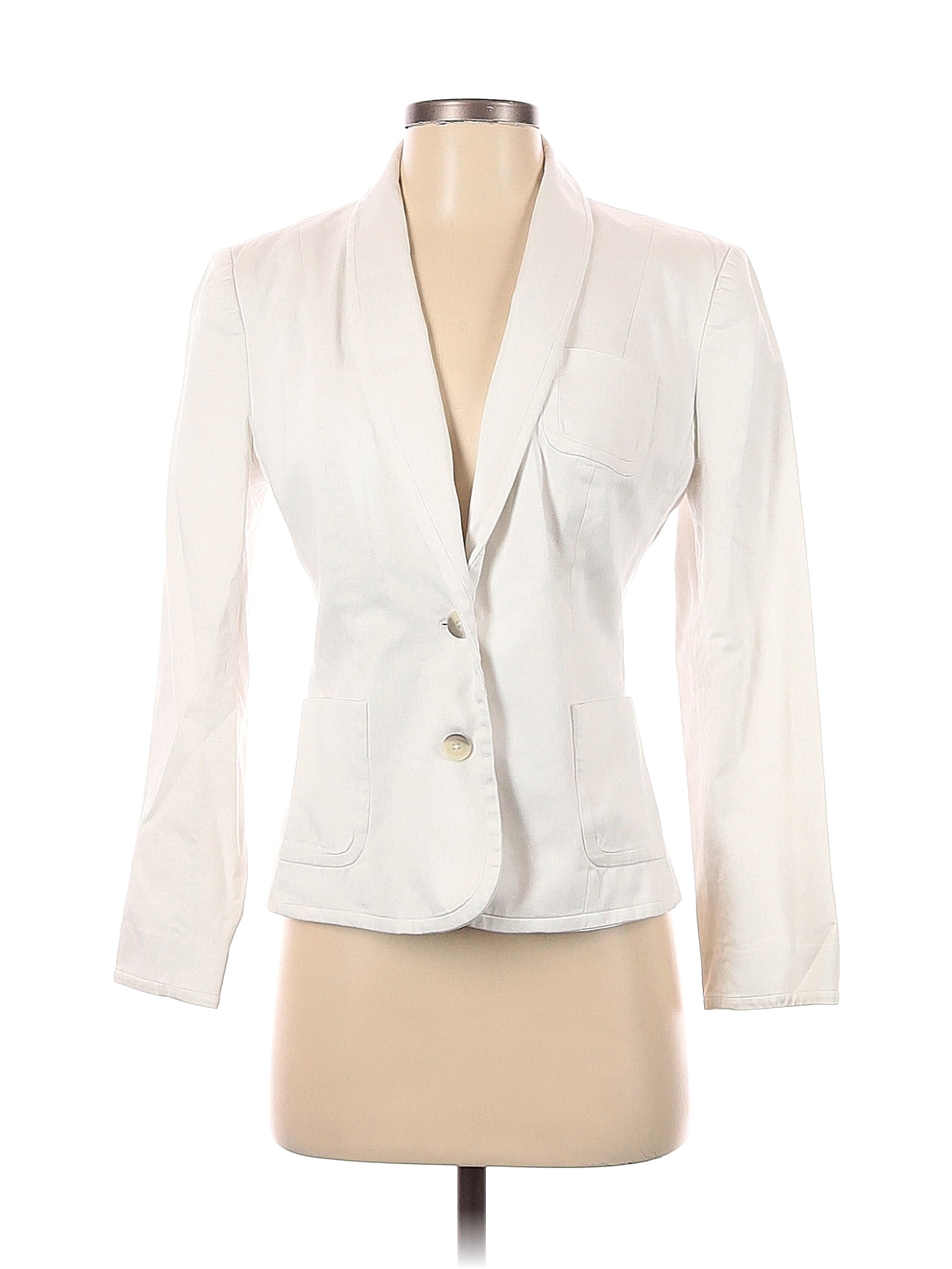 Express Solid White Ivory Blazer Size 4 - 69% off | thredUP