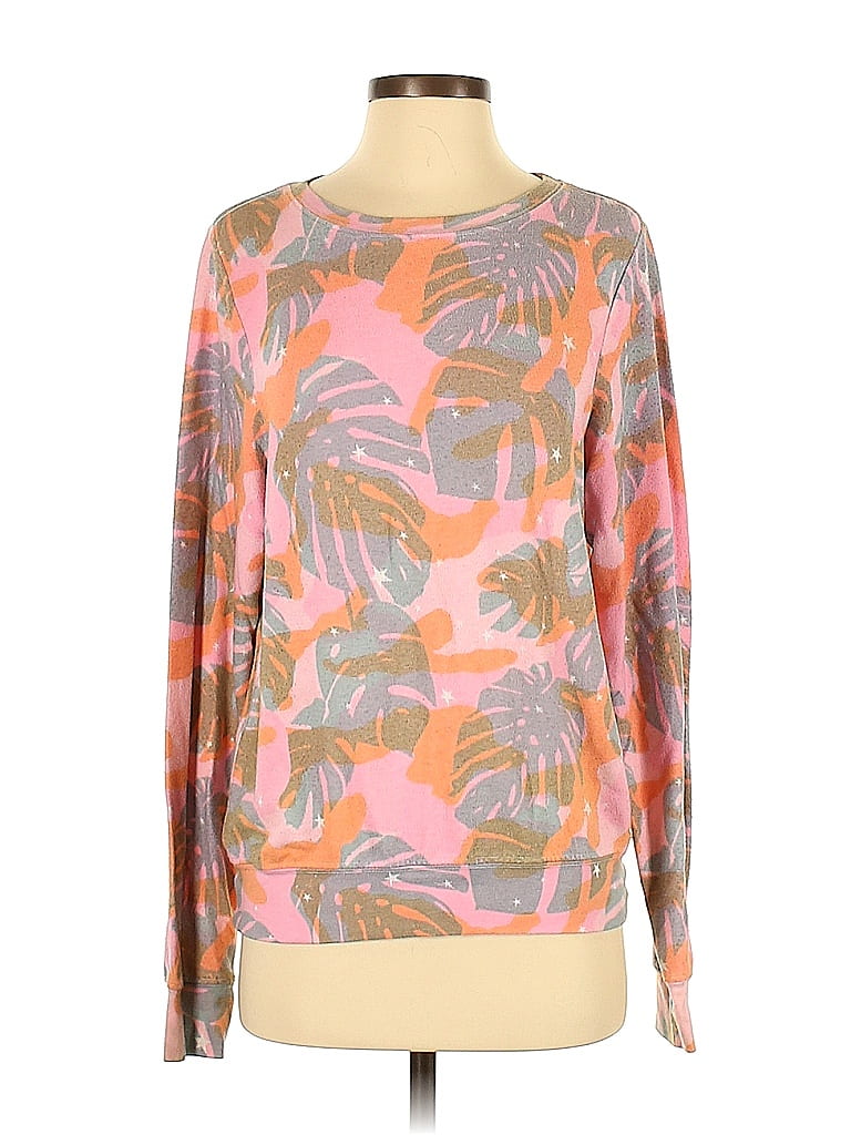 Wildfox Color Block Tropical Pink Sweatshirt Size S - photo 1
