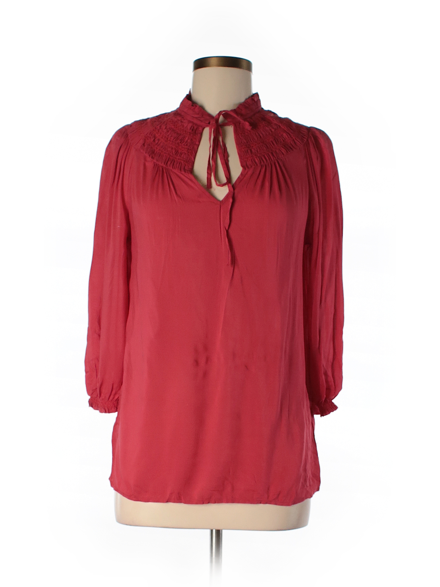 Joie 100% Rayon Solid Red 3/4 Sleeve Blouse Size 4 - 97% off | thredUP