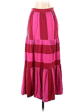 MDS Stripes Knit Tiered Button Front Skirt (view 2)