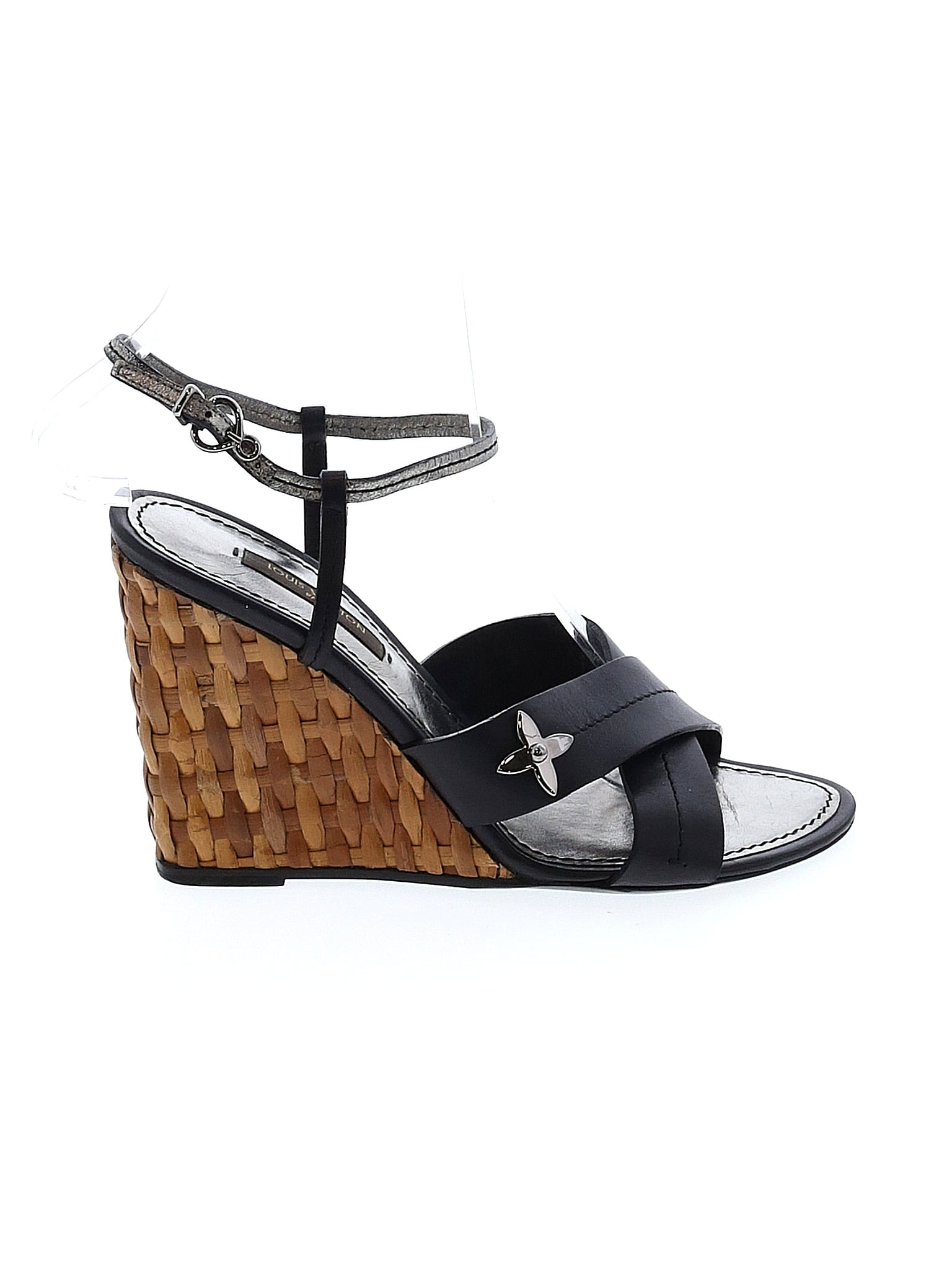 Louis Vuitton Paseo Flat Comfort Sandal BLACK. Size 36.5
