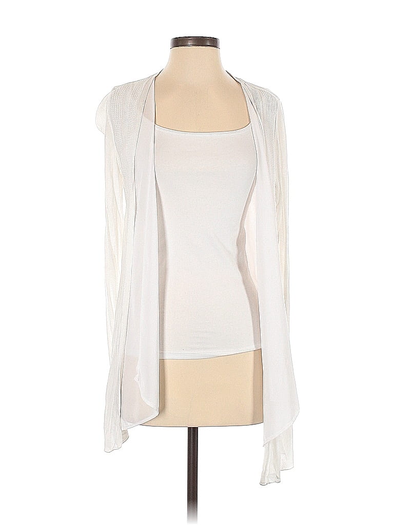 Simply Vera Vera Wang 100% Rayon White Cardigan Size S - 73% off | ThredUp