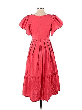Marissa Webb Collective Red V-Neck Midi Dress (view 2)