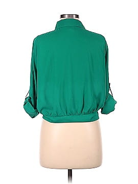 Cover Stitched Long Sleeve Blouse (view 2)
