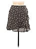 harper & me 100% Polyester Tortoise Floral Motif Paisley Gray Black Casual Skirt Size 12 - photo 1