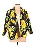 Susan Graver 100% Polyester Floral Multi Color Yellow Jacket Size 1X (Plus) - photo 1