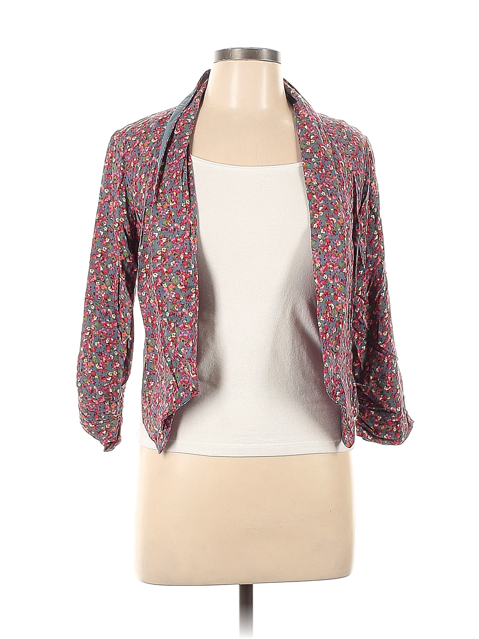 Charlotte Russe 100% Rayon Floral Red Pink Jacket Size L - 58% off ...