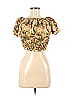 Juniper Blu 100% Rayon Gold Short Sleeve Blouse Size XS - photo 1