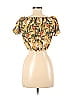 Juniper Blu 100% Rayon Gold Short Sleeve Blouse Size XS - photo 2