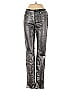 J Brand Snake Print Metallic Gray Jeans 27 Waist - photo 1