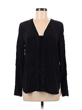 Vince. Long Sleeve Silk Top (view 1)