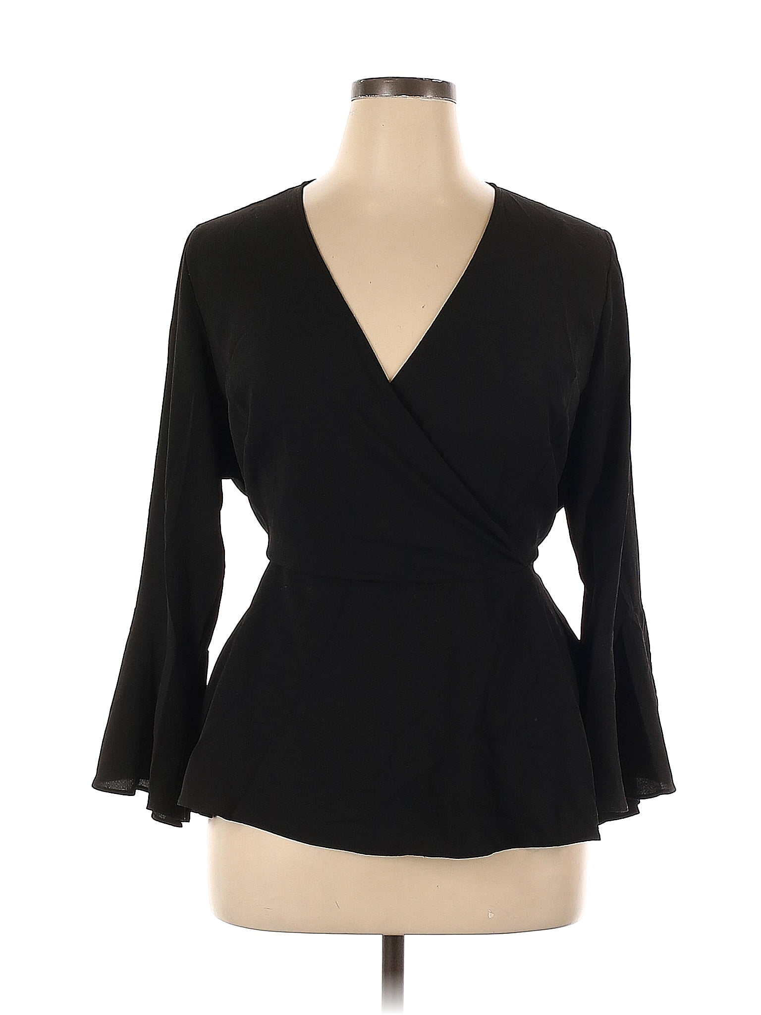 City Chic Black 3/4 Sleeve Blouse Size 16 Plus (S) (Plus) - 63% off ...