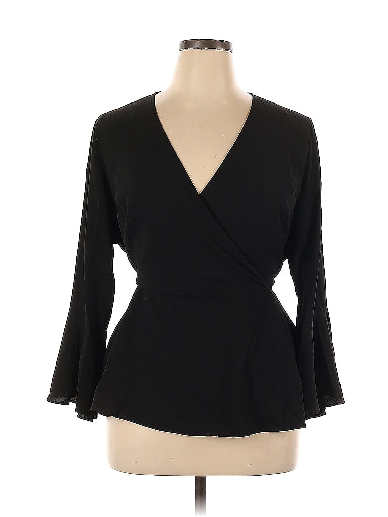 City Chic Black 3/4 Sleeve Blouse Size 16 Plus (S) (Plus) - 63% off ...