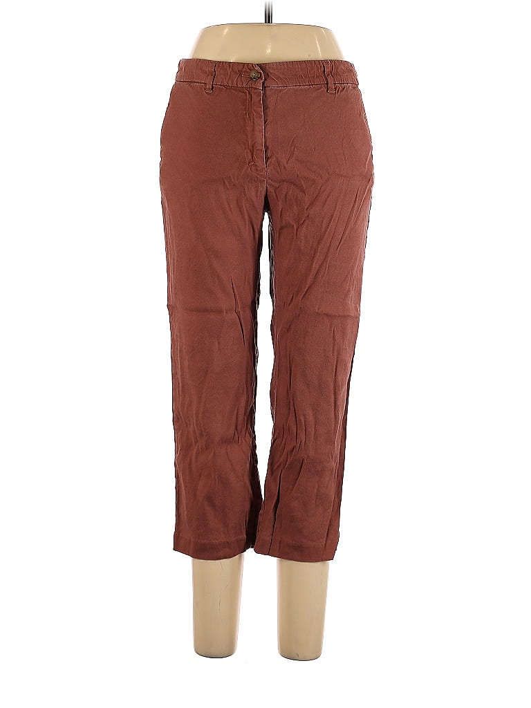 J.Jill Solid Brown Linen Pants Size 10 77 off thredUP