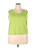 Natalie & Me 100% Cotton Green Sleeveless Blouse Size 2X (Plus) - photo 1