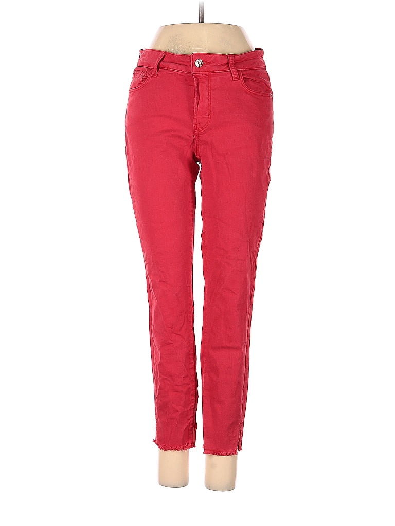 Kensie Tortoise Hearts Color Block Red Jeans Size 2 - photo 1