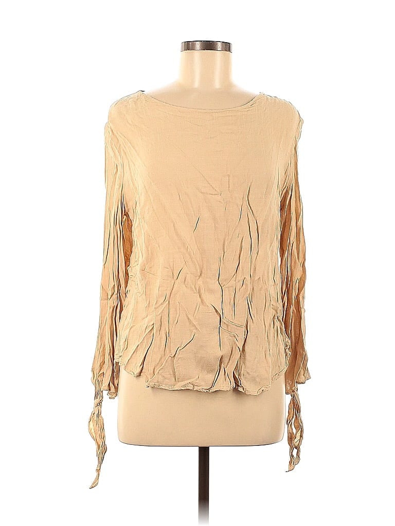 Pre-owned Mac & Me Long Sleeve Blouse In Brown
