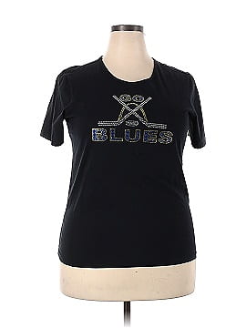 Buy  Brand - Eden & Ivy Women's Regular T-Shirt (ENISS22WTE504_Black  & Lt Blue S) at