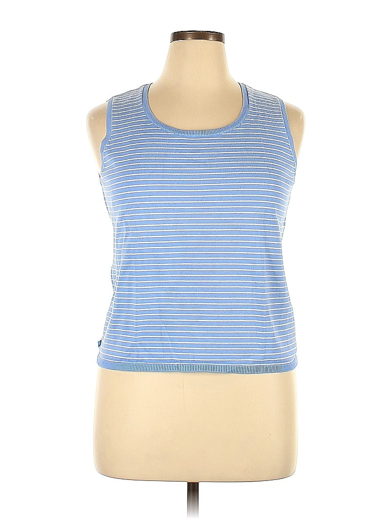 Lauren by Ralph Lauren Stripes Blue Tank Top Size XL - 75% off | thredUP