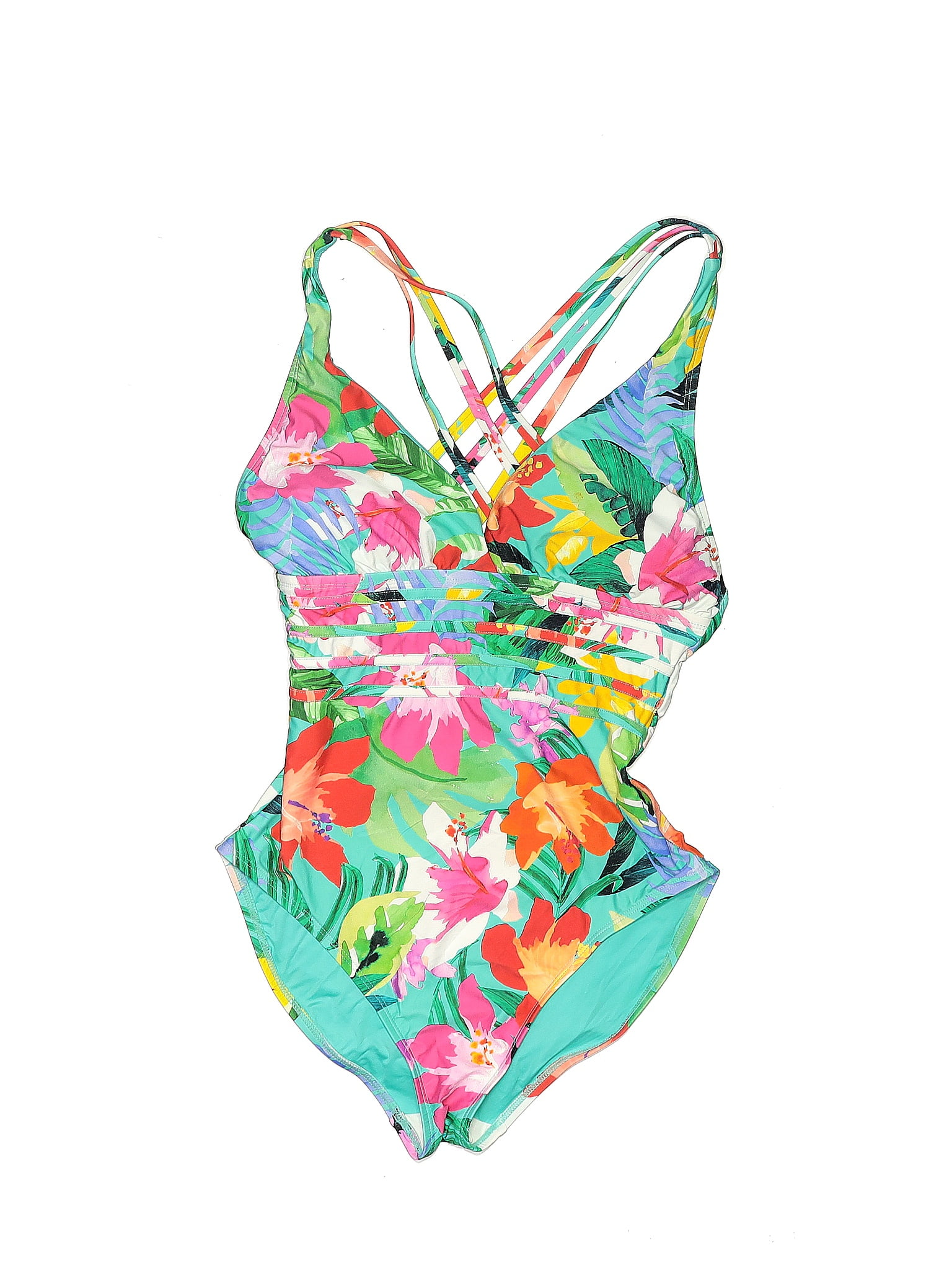 La Blanca Teal One Piece Swimsuit Size 6 54 off thredUP