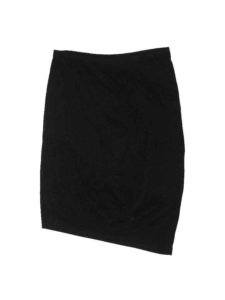 PureDKNY Solid Black Casual Skirt Size M - photo 1