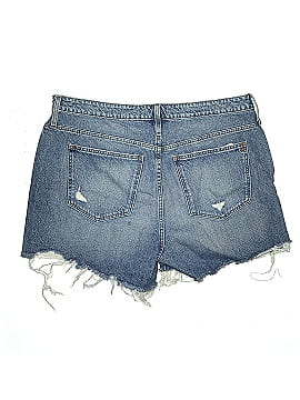 Madewell Curvy Relaxed Mid-Length Denim Shorts in Brockport Wash: Ripped Edition (view 2)